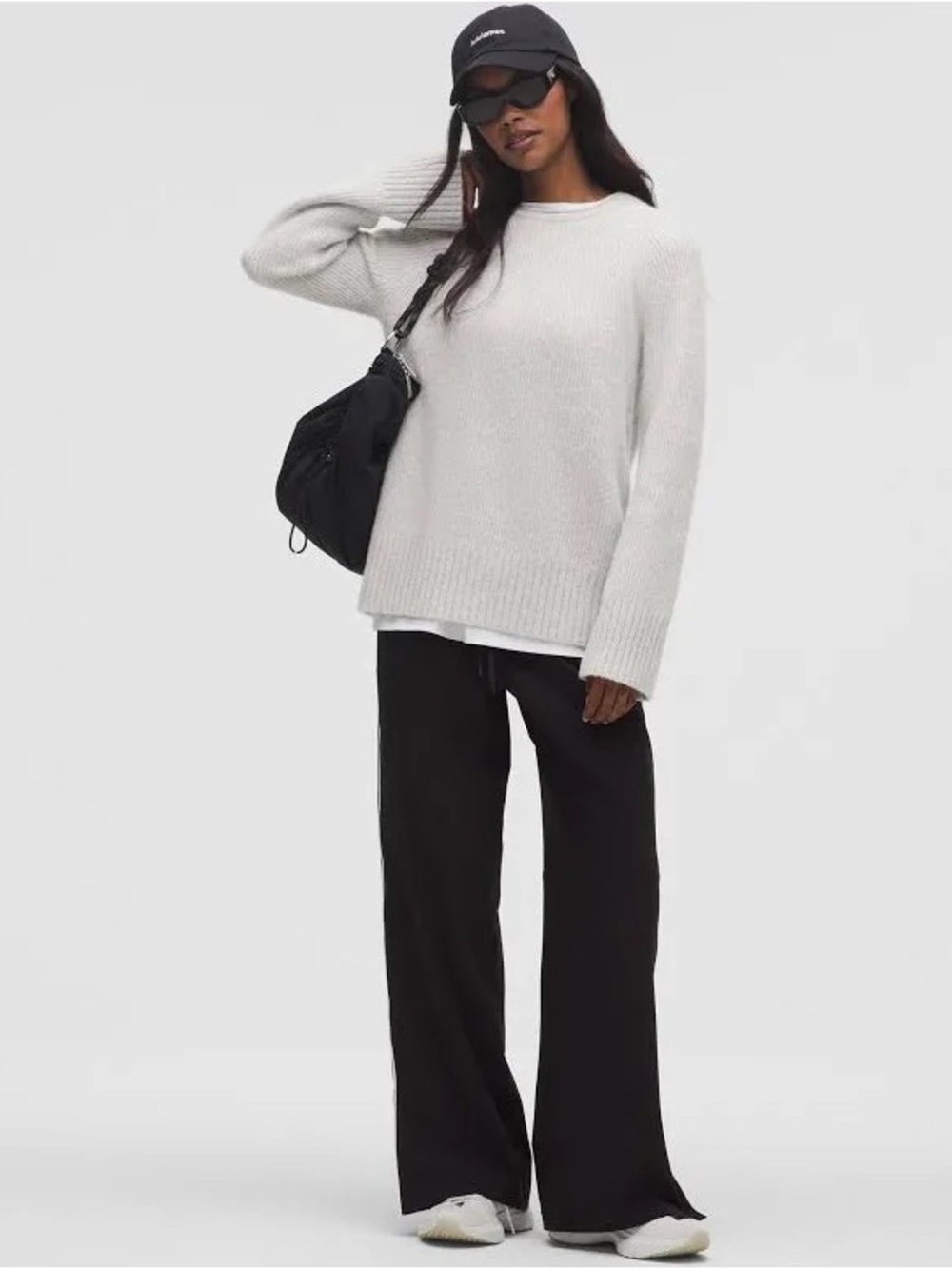 Lululemon Alpaca Blend Crewneck Sweater Heathered Misty Gray Woman’s Size XS